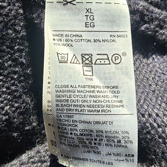 Men Blue Ribbed Sweater XL Cozy Grandpacore Fall Layering Dadcore Warm - Picture 7 of 11